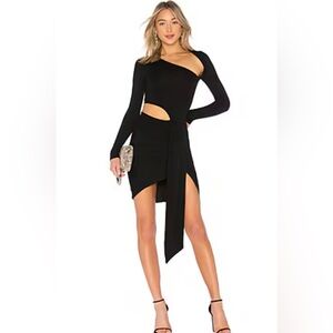 NBD VICES DRESS - REVOLVE Black Asymmetrical Dress